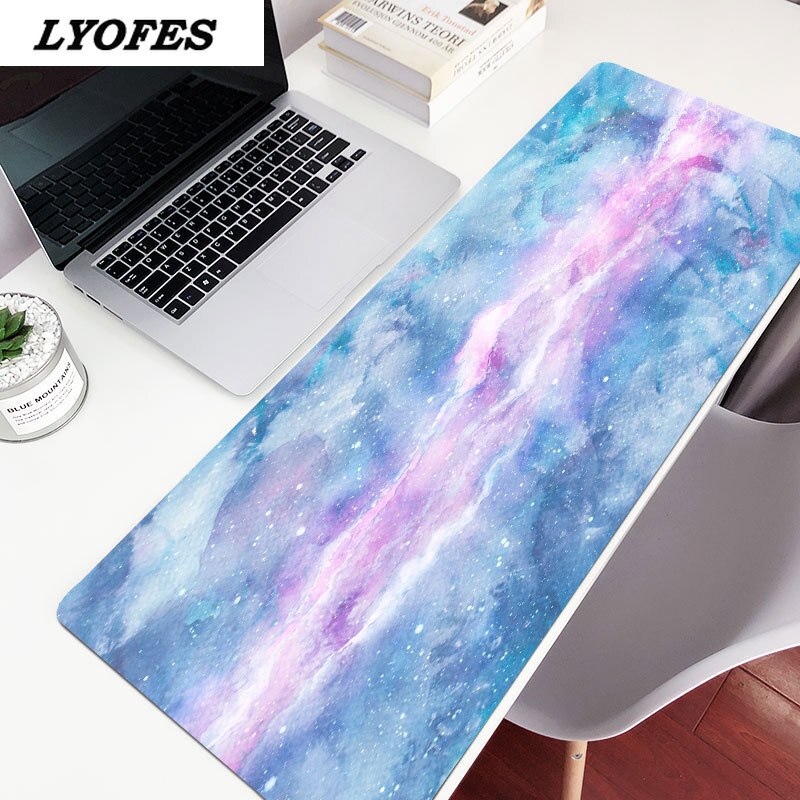 Kawaii Desk Mat Gamer Large Marble Desk Pad Mouse Pad Waterproof Computer Keyboard Table Decoration Cover Gaming Player Mice Mat