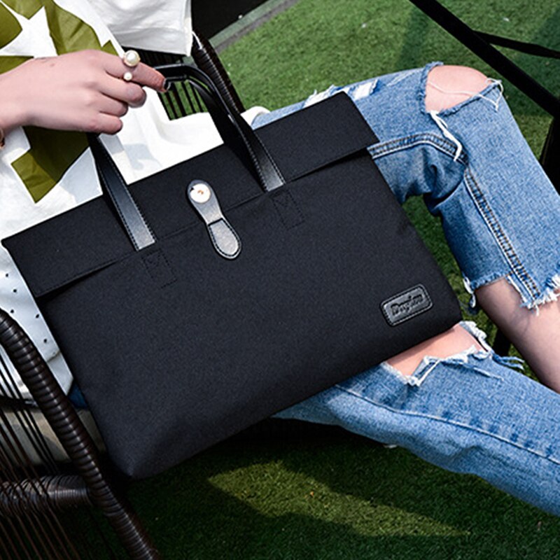 Unisex laptoptas met rits, multifunctionele voering, computertas, uitschuifbare handgreep, computerbehuizing