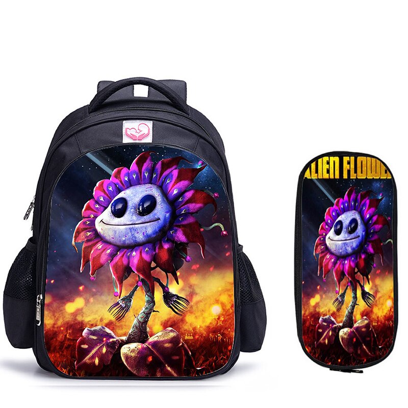 Mochila escolar de 16 pulgadas Plants VS Zombie Mochila escolar de juego para niñas niños Mochila de libro mochilas de hombro Mochila Infantil