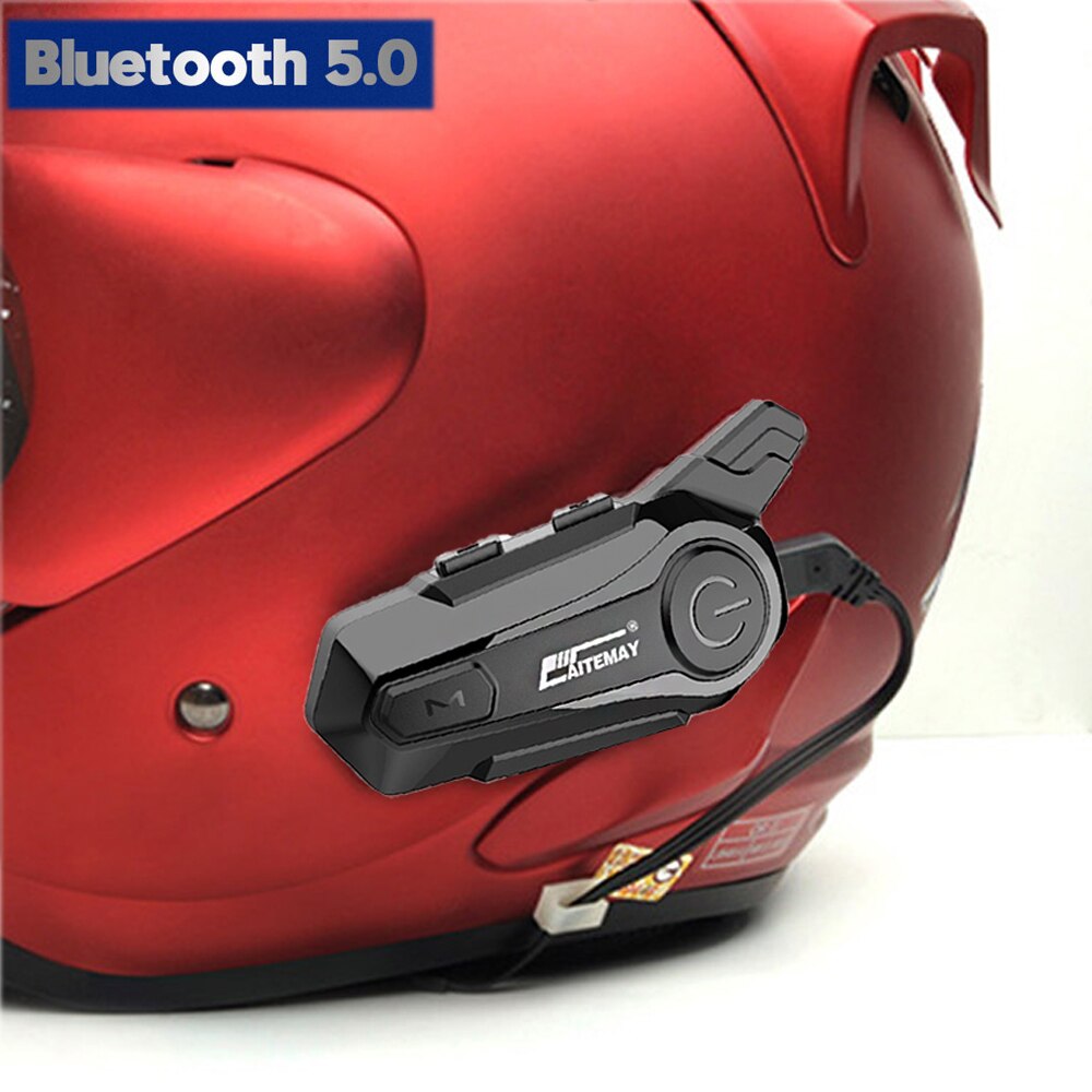 Moto hjelm intercom headset bluetooth-kompatibel 5.0 motorcykel øretelefoner trådløs interphone højttaler hovedtelefon håndfri opkald