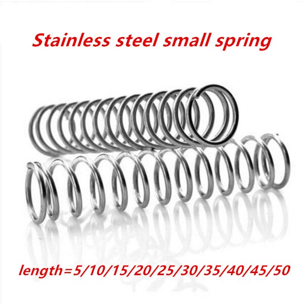 2/5/10 stks Draad Diameter 0.8mm 304 Rvs Drukveer Reture Lente Y-type 2/5/10 stks Draad Diameter 0.8mm 304 Rvs Drukveer Reture Lente Y-type
