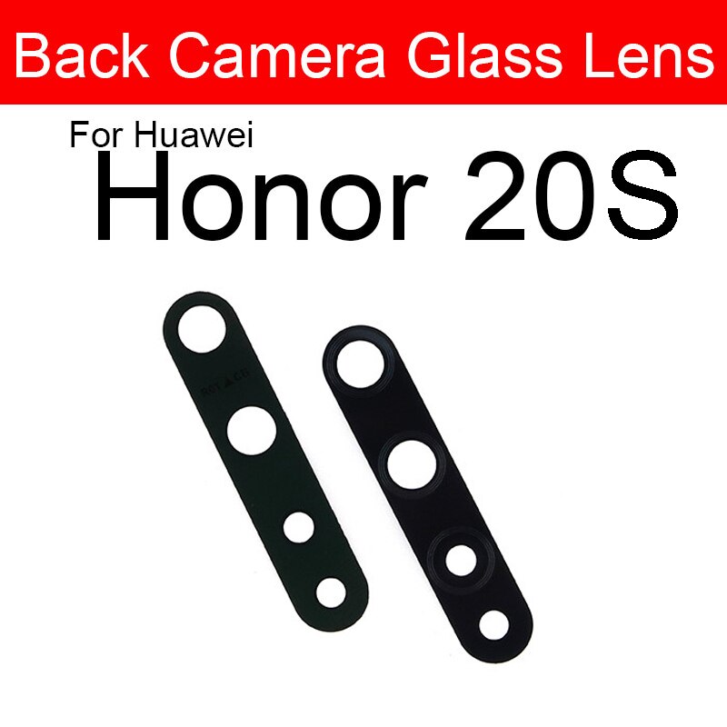 Voltar câmera traseira lente de vidro para huawei honor 20 20i 20s 20 pro lite lente de vidro da câmera principal com adesivo fita peças reposição: For Honor 20s