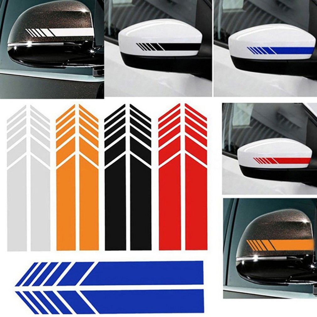2x Car Side Mirrior Vinyl Graphic Sticker Car Rear View Side Mirror Body Stripe Vinyl Sticker Decal DIY Car Body Decals