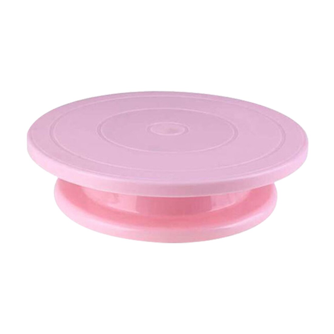 4 Kleuren Plastic Taart Draaitafel Taart Stand Roterende Taart Decoreren Draaitafel Anti-Slip Ronde Cake Stand Roterende Pan: Pink Cake Stands