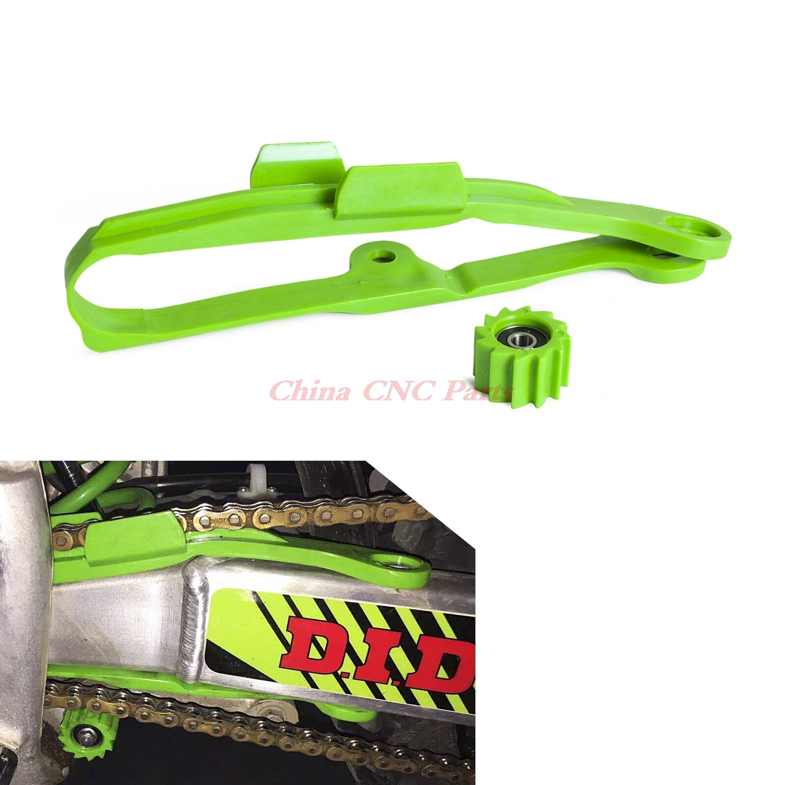 NICECNC Motorcycle Chain Swingarm Chain Guide Slider Roller For Kawasaki KX250F KX450F KXF 250 450 KLX450R