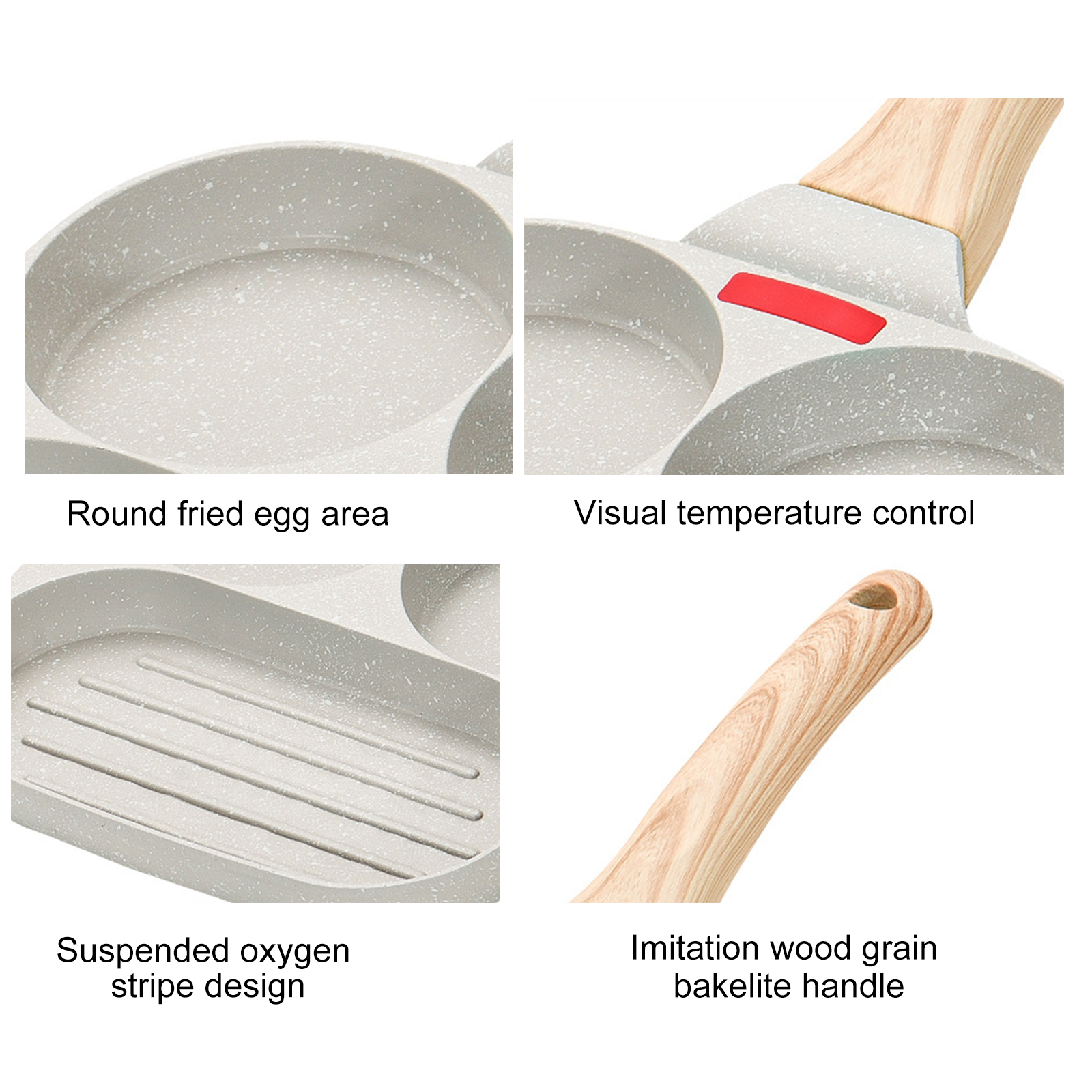 2-4 huller stegegryde pande fortykket omeletpande non-stick æg pandekage bøfpande madlavning æg skinke pander morgenmad maskine køkkengrej pande