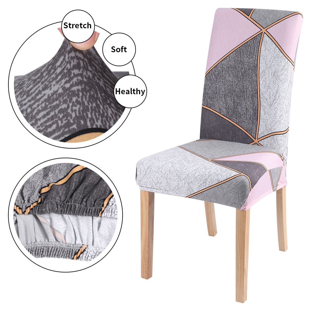 Geometrische Spandex Stuhl Abdeckung strecken Elastische Hussen Stuhl Sitzbezüge Für Esszimmer Küche Hochzeit Bankett Hotel