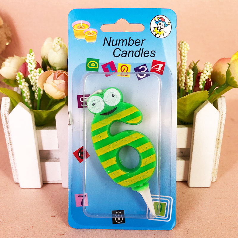 Suministros de velas para pastel de de cumpleaños para niños, CandleTopper de animales creativos, ojos grandes, coloridos, decoraciones para hornear magdalenas de boda: 6