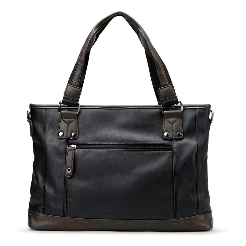 Brand Casual Men Briefcase Leather Business Bag Vintage Travel Men&#39;s Shoulder Messenger Bags Computer Laptop Bags