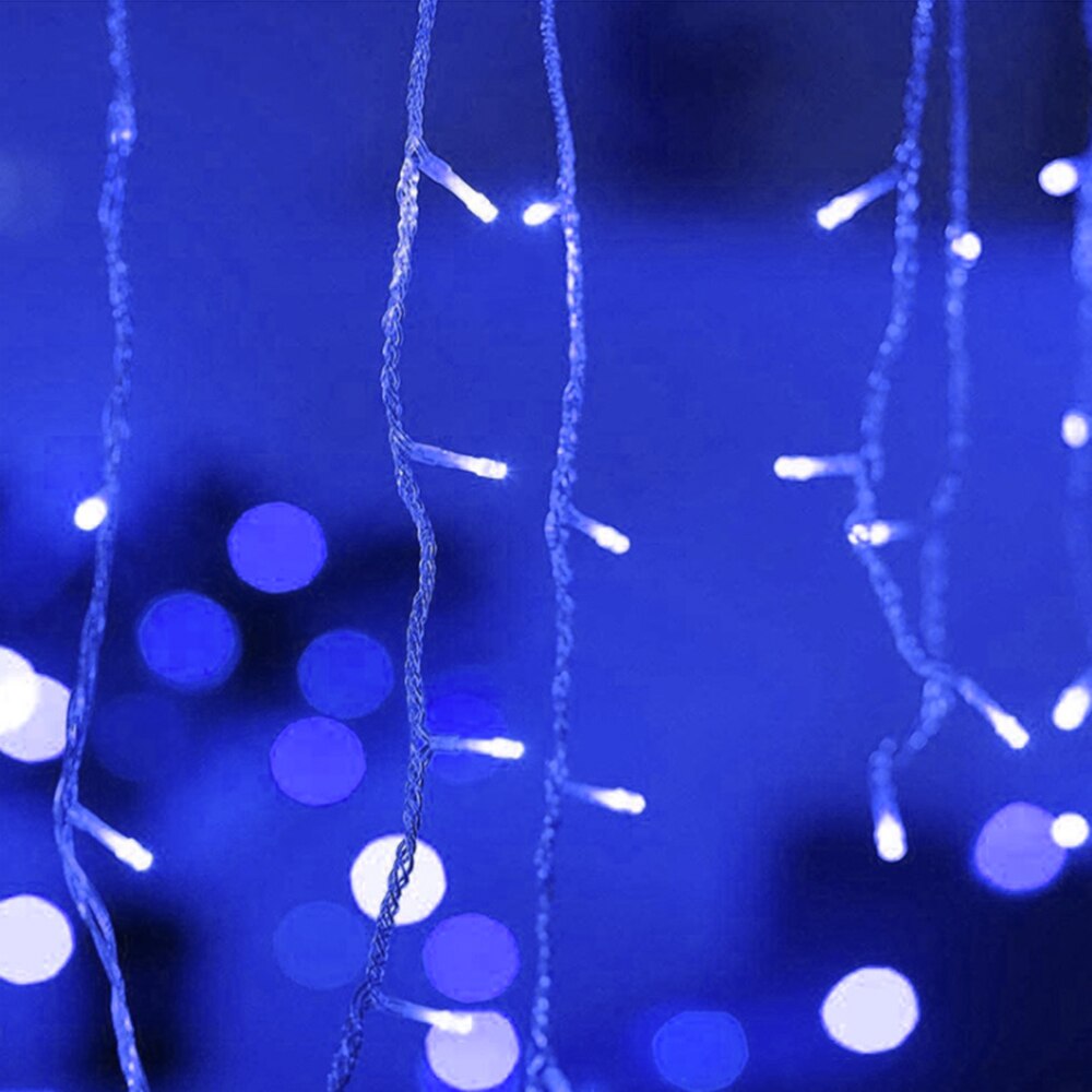 5m led verho jääpuikko merkkijono valot roikkuvat 0.4-0.6m ac 220v jouluseppele puutarha katu ulkokoristelu valo: Sininen / 110v us pistoke