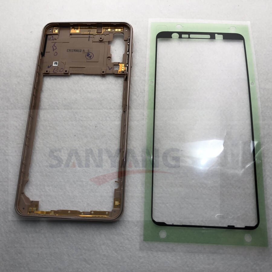 Voor Samsung Galaxy A7 SM-A750F A750F A750 Midden-Plate Frame Behuizing Vervangen Deel + Sticker A7 Midden Frame