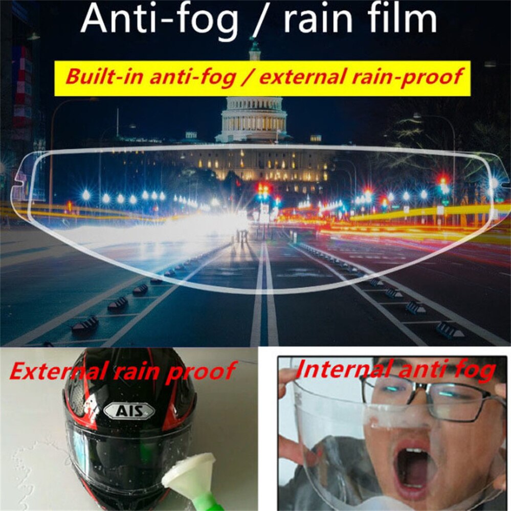 Película antivaho Universal para casco de motocicleta, película adhesiva de recubrimiento Nano duradero, accesorios para casco