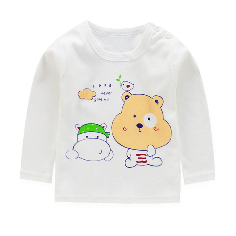 Baby Meisjes T-shirt Meisje Katoen Herfst Lente Lange mouwen T-shirt Leuke Cartoon Tee Meisje Mode Tops