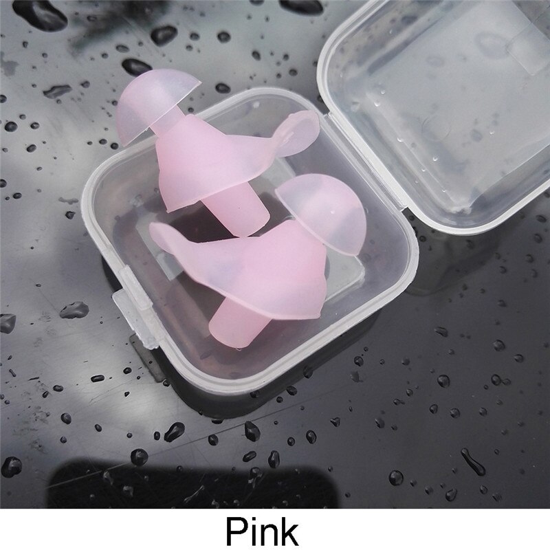 Anti-Noise Ear Protectors Ear Plugs Silicone Ear Protection Earplugs For Sleeping Foam Plug Noise Reduction Hearing Protection: Pink