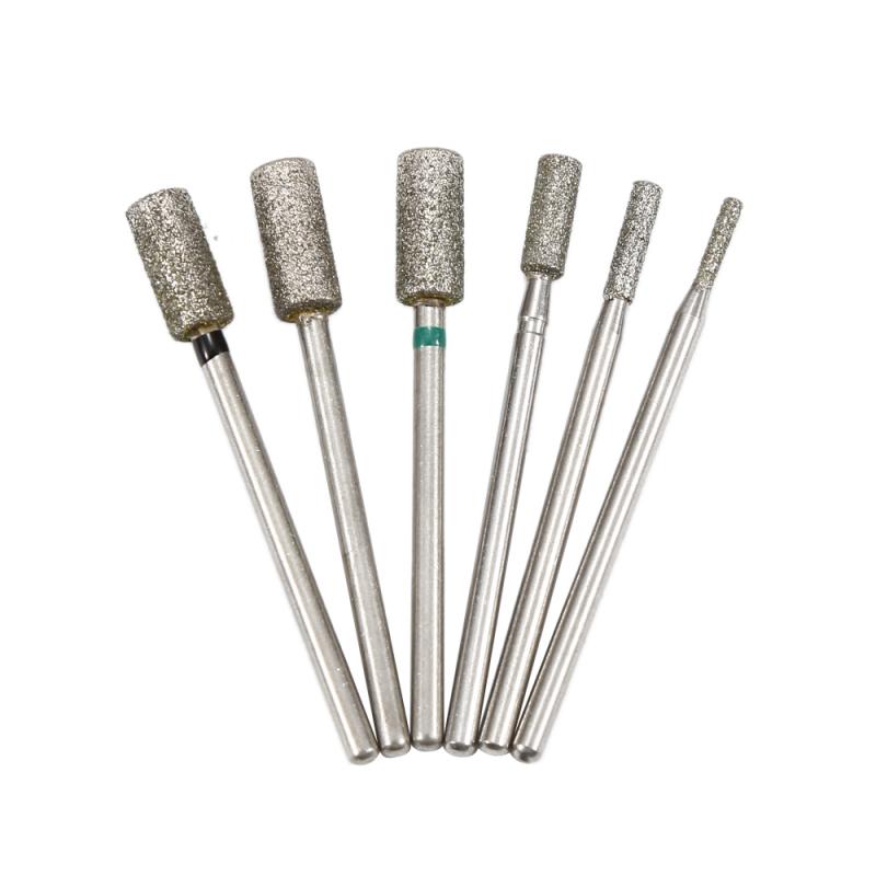 2.34mm Shank Diamond Nails Drill Grinding Head Nail Drill Nail Bit Jade Carving Burrs Stone Metal Drill Bits Kit Tools TSLM 1