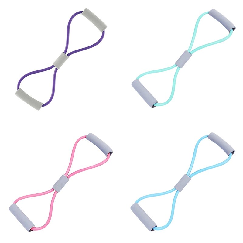 Spanner home yoga fitness resistance 8 word spanner chest expander rope workout muscle training rubber elastic bands