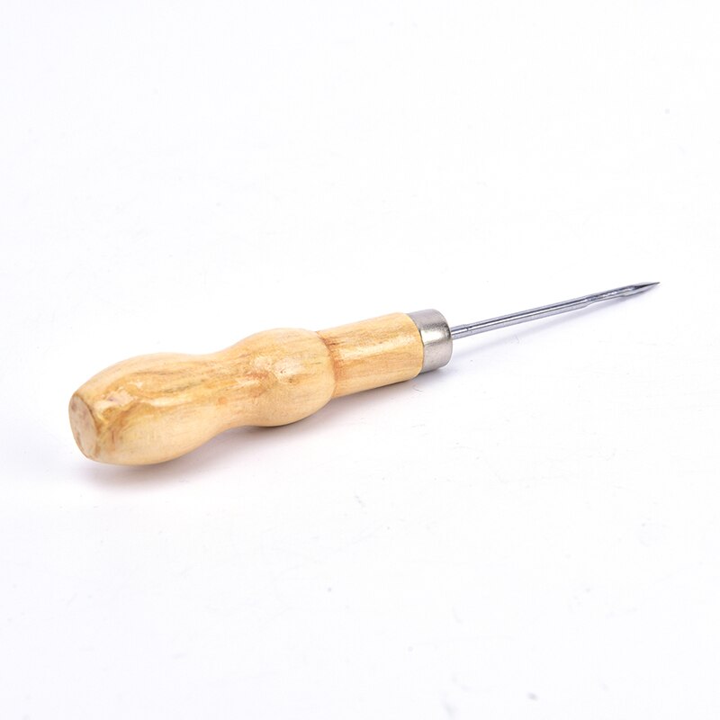 2 uds. Herramientas de costura de cuero y lona, herramientas de mango de madera, puntadas a mano, Kit de herramientas de aguja para artesanía de cuero, suministros de costura