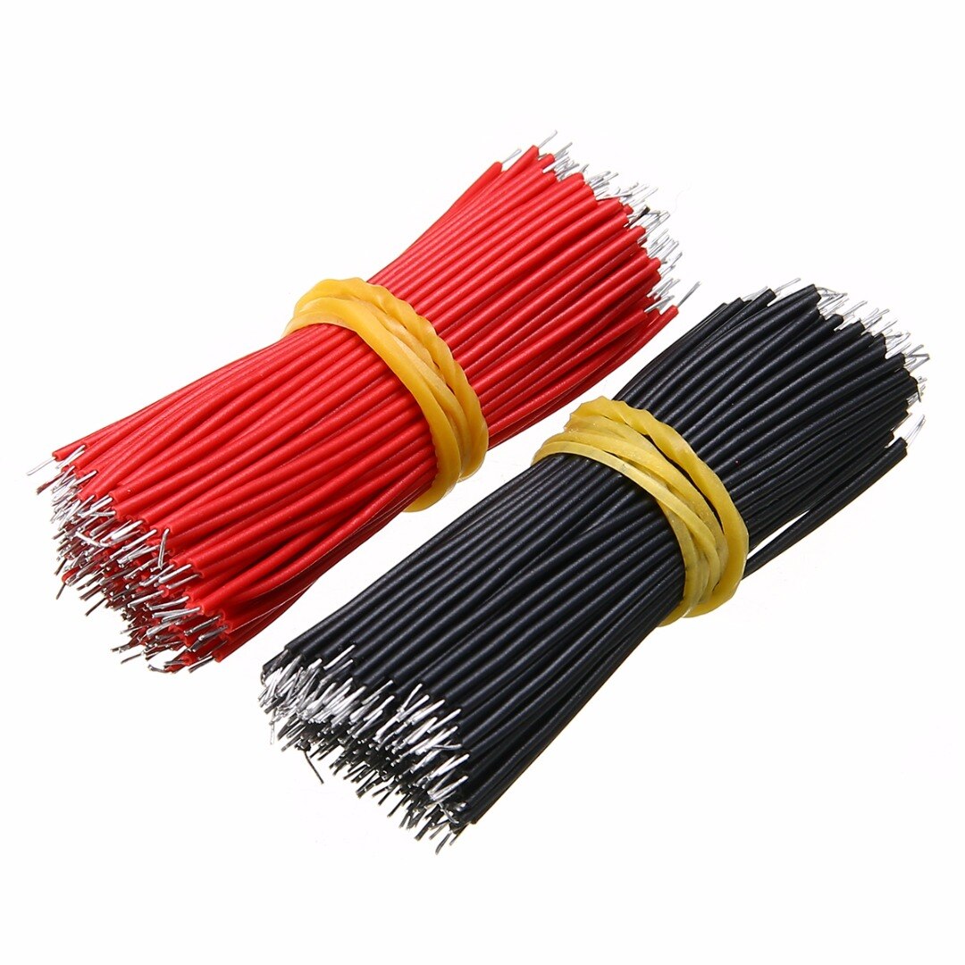400pcs Breadboard Jumper Cable Wire Set Tin-Plated 6cm Length Black and Red For Arduino