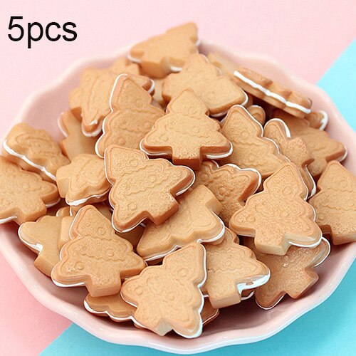 Boxislime Charms Resin Bear Koekjes Additieven Benodigdheden Accessoires Diy Kit Voor Pluizige Clear Cloud Knapperig Slime Klei: 5pcs Tree