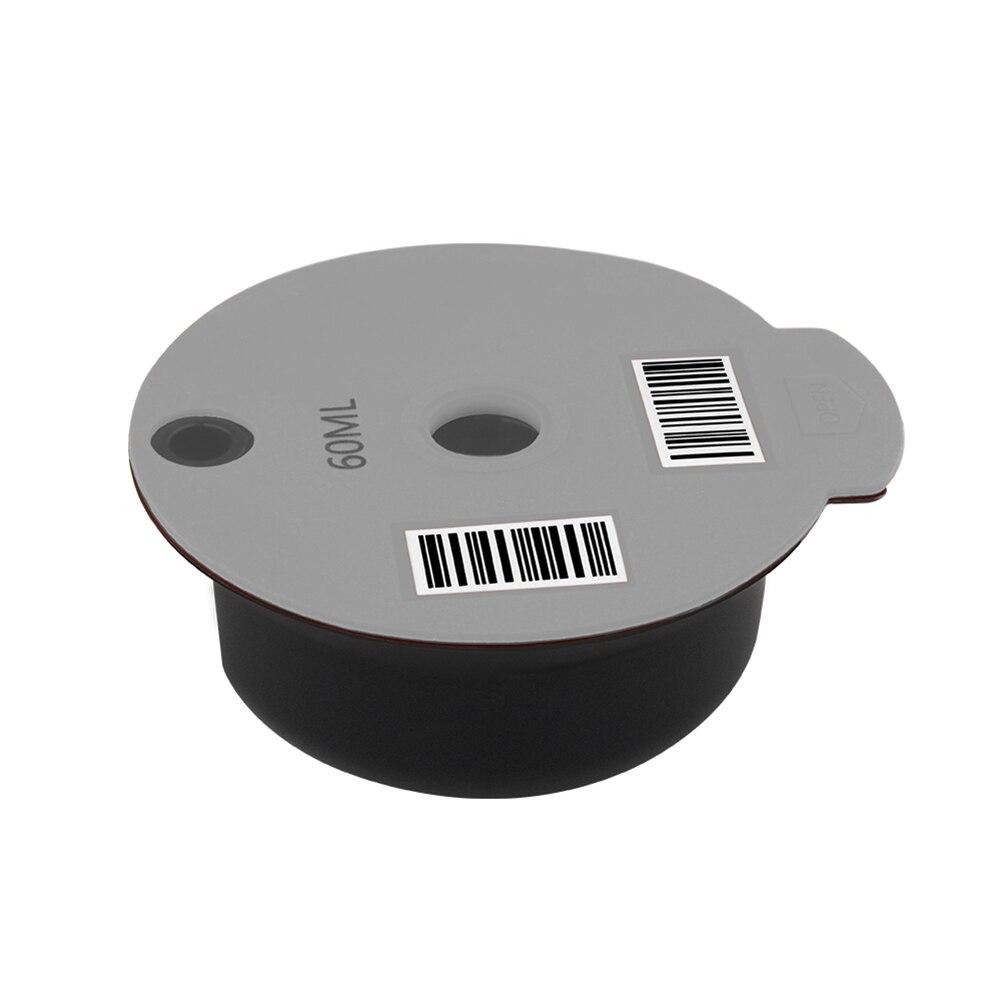 Kaffee Kapsel Tasse für Bosch-s Tassimo wiederverwendbar Plastik Filter Korb Schote Kaffee Maschine Haushalt Küche Spielereien 60/180ml: 60ml grau