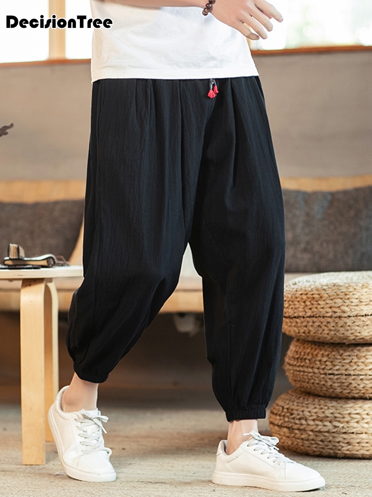 man linen wing chun tang suits kung fu wudang tai uniforms wushu pants men taekwondo training pants kung fu