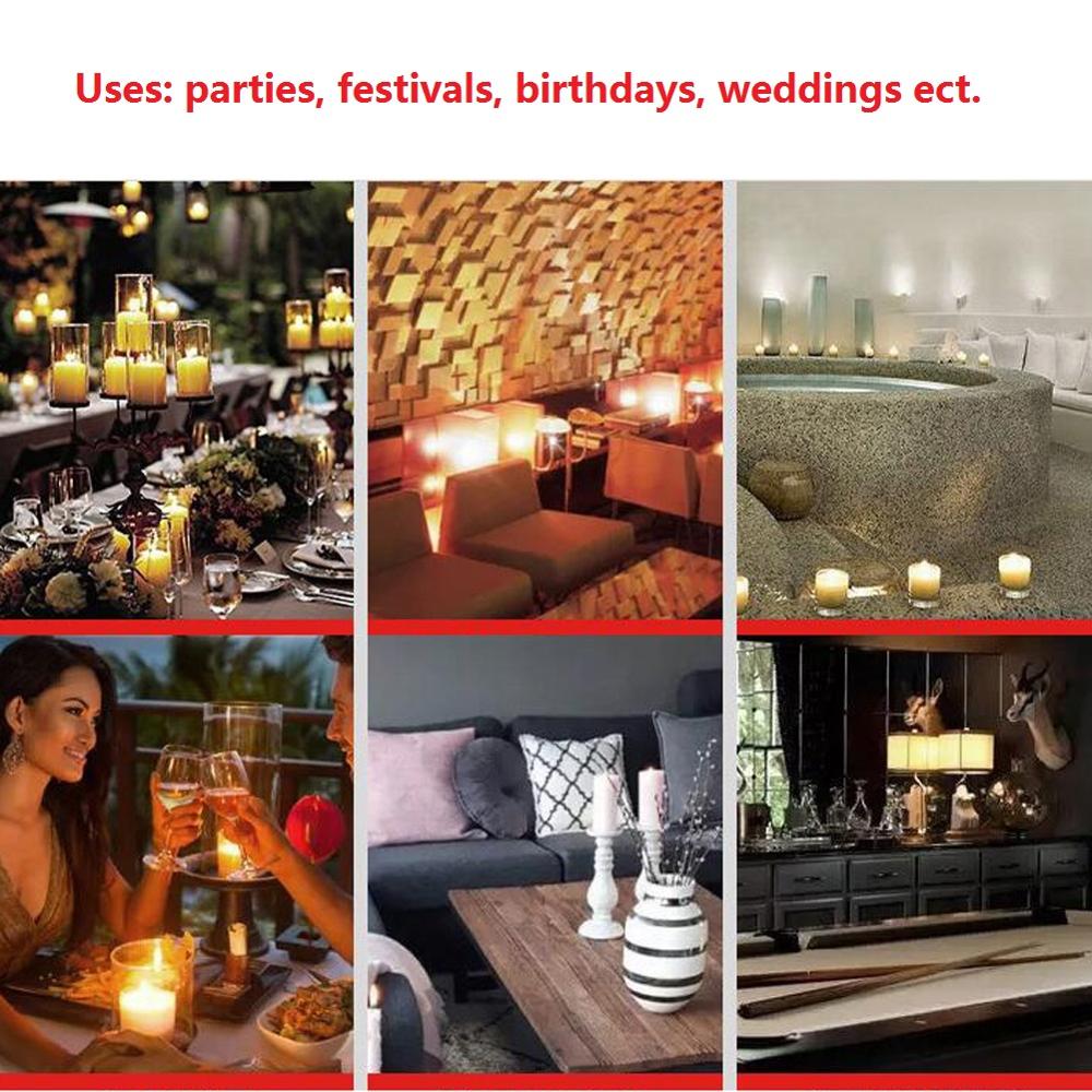 Flameless LED Candle Light Real Paraffin Wax Pillars Candle Light with Realistic Swing Flames for Home Christmas Wedding Decor