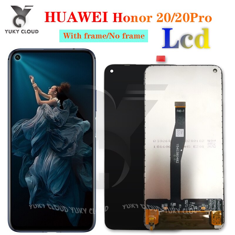 Voor Honor 20 Lcd Touch Screen Digitizer YAL-L21 YAL-AL00 YAL-TL00 Vergadering Vervanging Hauwei Voor Honor 20 Lcd