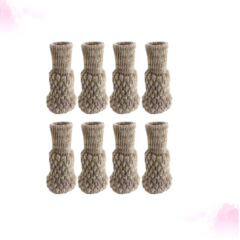 8 stuks anti-geluid stoel voetbeschermers antislip tafel voetbeschermers verdikking stoelpoot hoezen meubelbeschermers (witgrijs): Default Title