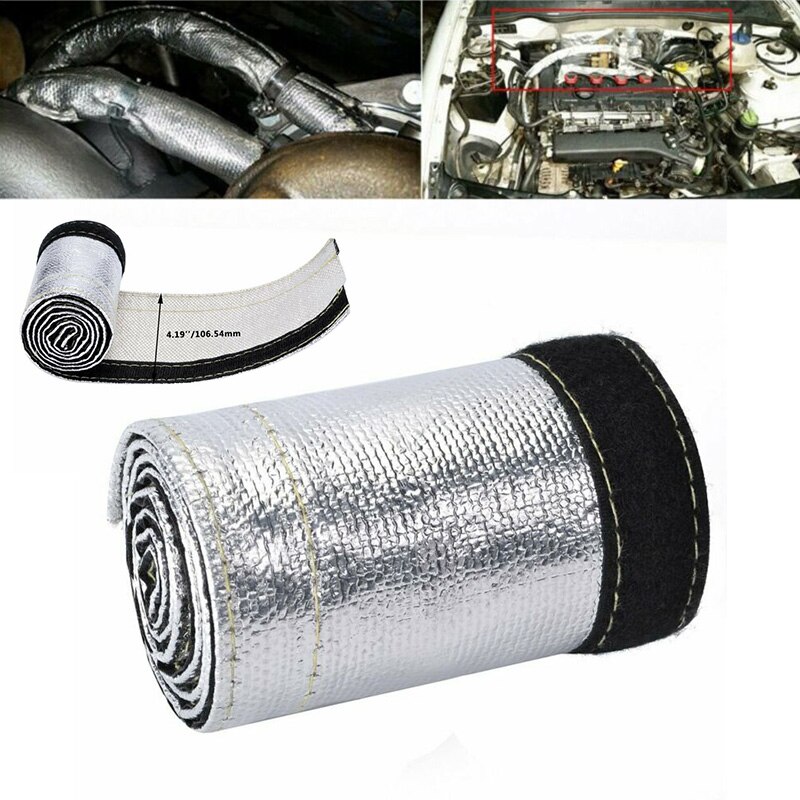 Silver 2000° Spark Plug Wire Heat Protector Sleeve Heat Shield Insulation Sleeve 3Ft Metallic Heat Shield Sleeve