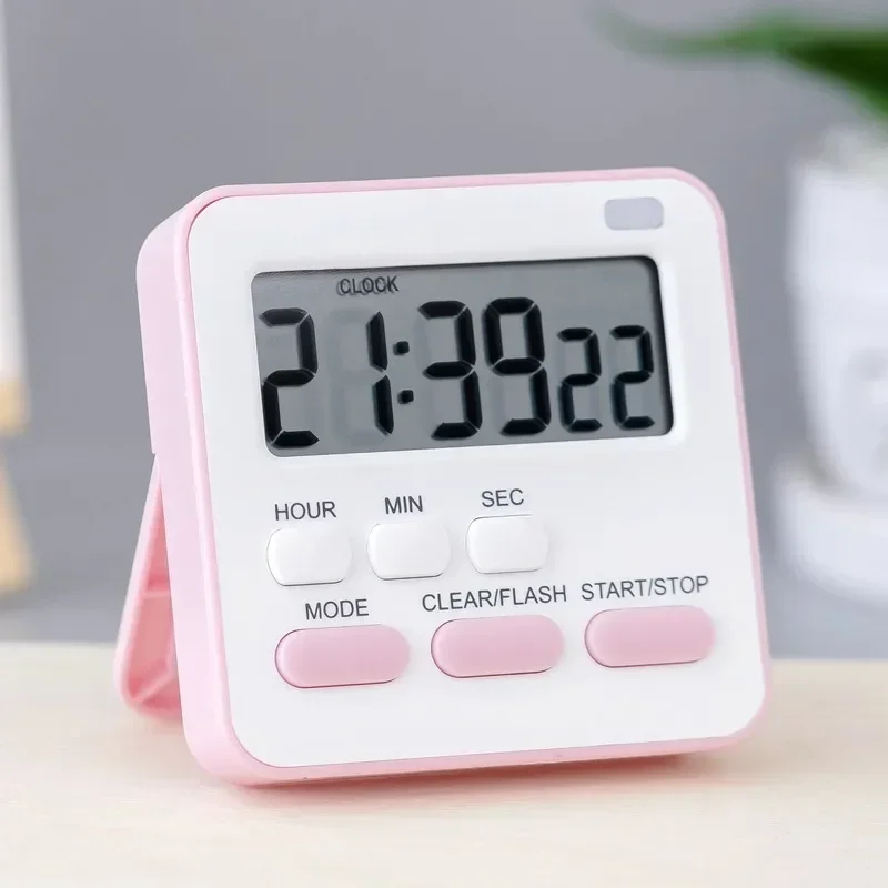 Affichage numérique alarme de cuisine écran LCD horloge minuterie de cuisine chronomètre de sommeil horloge jeu avec compte à rebours magnétique réveil