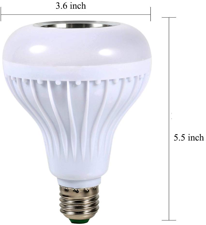 LED Music Light Bulb, E27 led Light Bulb with Bluetooth Speaker RGB Changing Color Lamp Built-in Audio Speaker with Remote