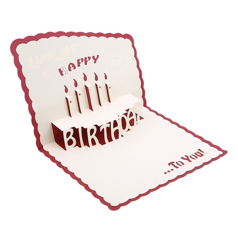 3D Cake Card Pop Up Cards Birthday Cards for Kids Girl Wife Husband Birthday Cake Greeting Postcards Card