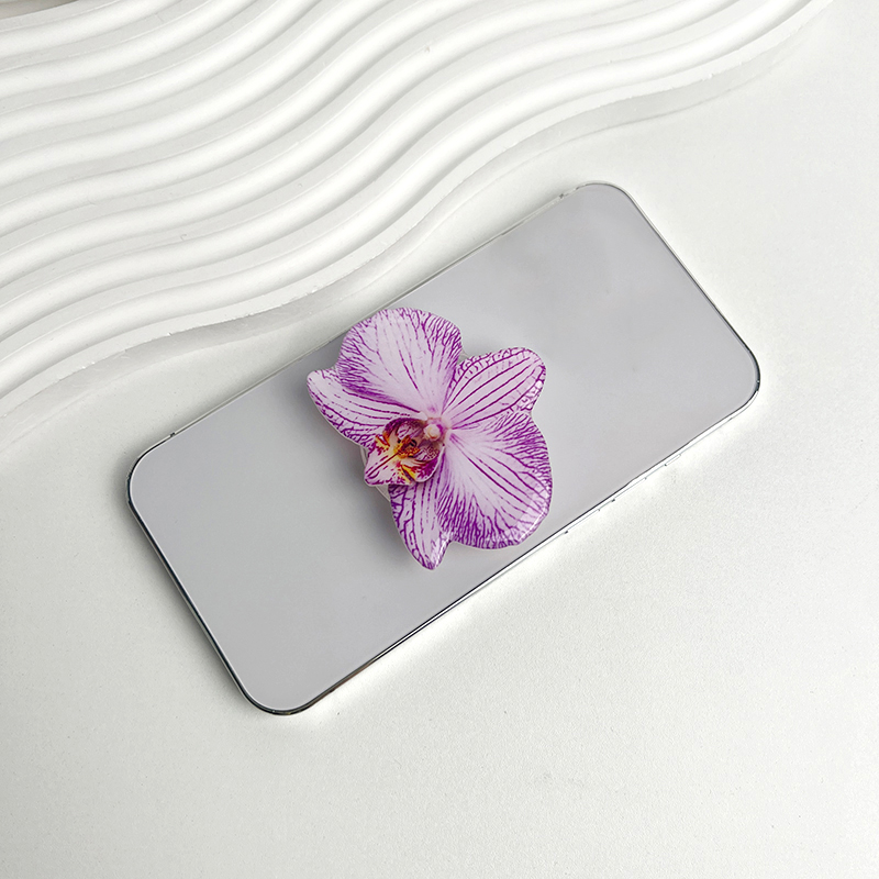 Orchid Phone Grip Holder Phalaenopsis Phone Grip Tok Folding Ring Foldable Cymbidium Griptok Case Cell Phone Bracket: green