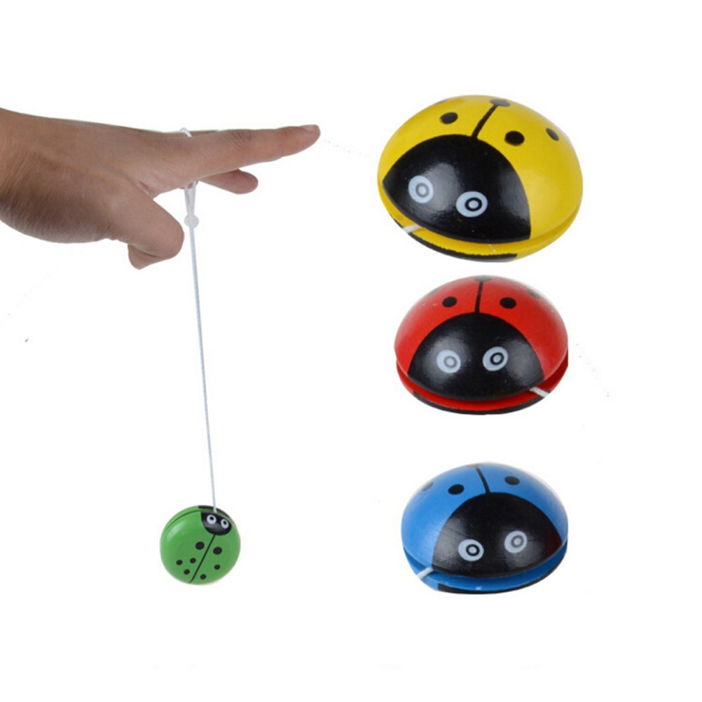 5Pcs/pack Wooden Classic Yoyo Toys Baby Educational Hand-Eye Coordination Development For Children Yoyo Ball