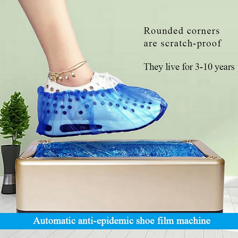 Automatisk skoovertræk dispenser husstandsstegning engangsstøvler maker anti dråbe støv maskine skoomslag til hjemmekontor