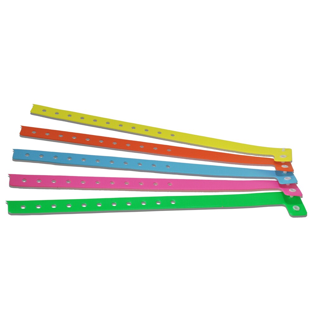 5 kleuren Plastic Polsbandjes-500 Count Meer Stevige Polsbandjes Voor Partijen Events 16mm x 250mm