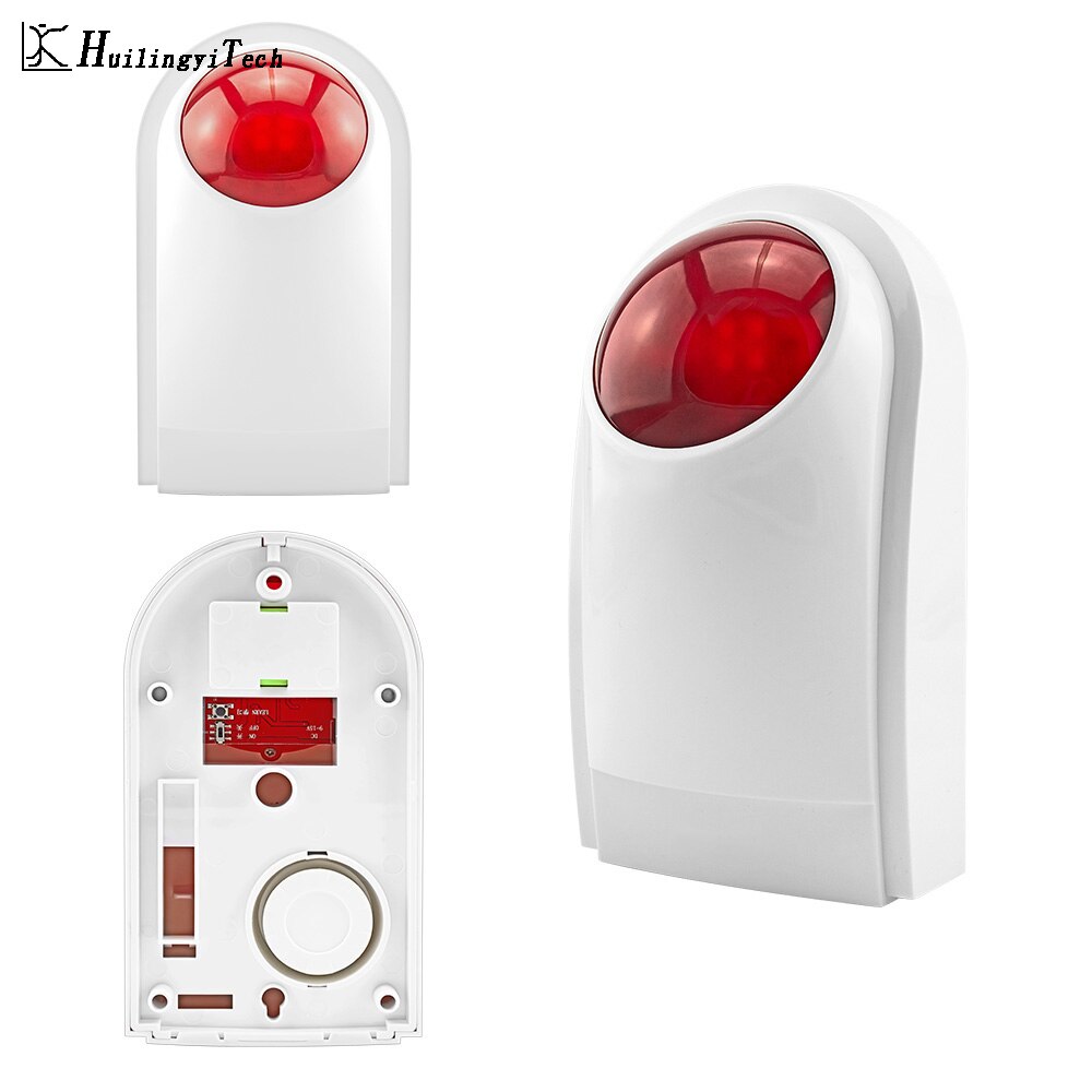 HuilingyiTech Home Security PIR Alert Infrared Sensor Anti-theft Motion Detector Alarm Monitor Wireless Flash Siren Alarm system
