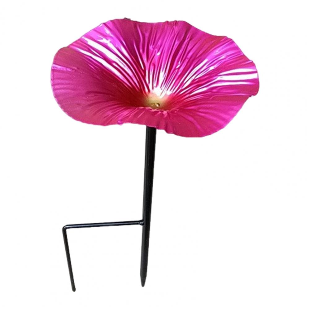 Fácil de instalar alimentador de pássaros quintal alimentador de pássaros de metal estaca para jardim ao ar livre pátio rega resistente para pássaros: Vermelho