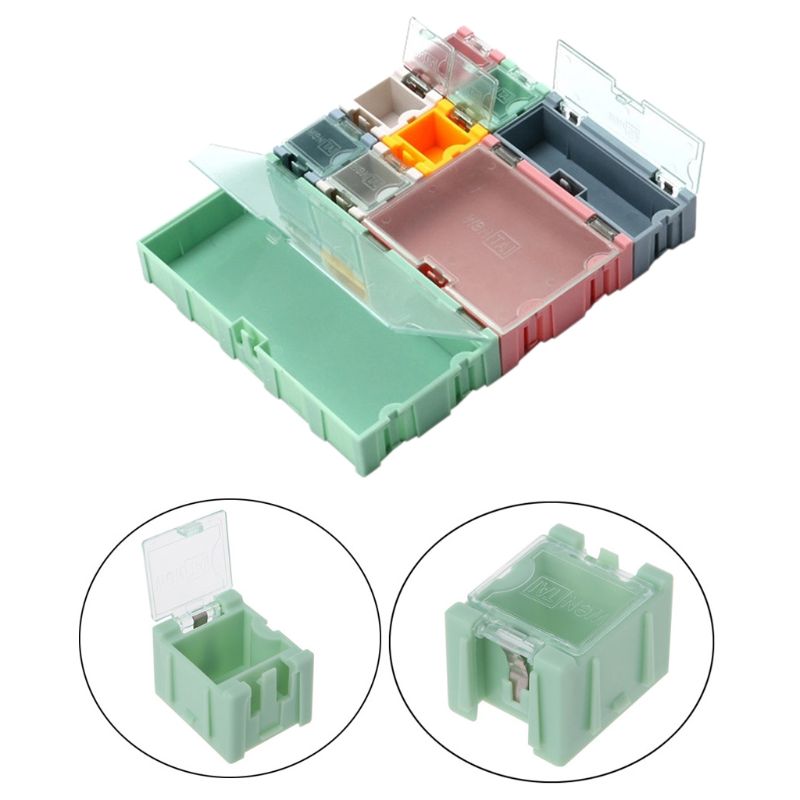 9 stks/set SMD Container SMT IC Elektronische Onderdelen Mini Opbergdoos Sieraden Case