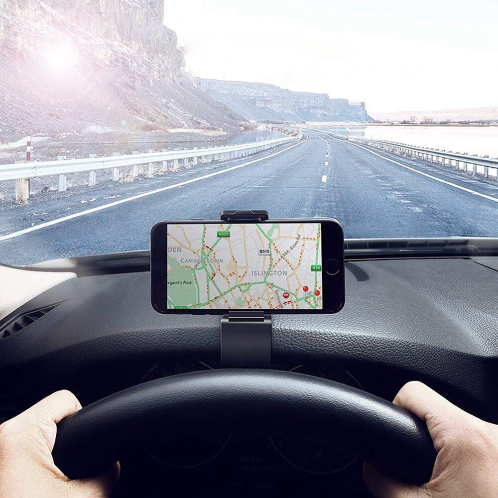 360 Degree rotatable bracket Universal Mobile Phone Clip Mount Stand for GPS Navigation Dashboard Phone Compatible max for 7''