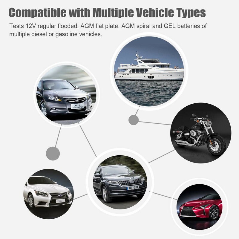 Foxwell BT100 Pro 12V Auto Batterij Tester Digitale Batterij Analyzer 100-1100CCA Diagnostics Gereedschap Voor Lood-zuur Overstroomd Agm Gel
