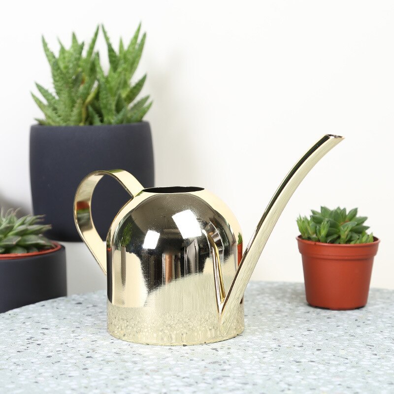 Rvs Gieter Ketel Tuin Huis Fles Planten Bloem Sprinker Pot Gereedschap (Goud)