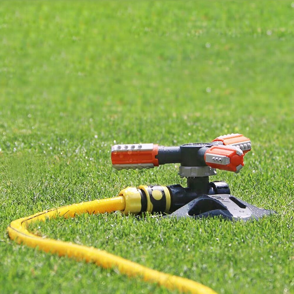 Multifunctional Garden 360 Degree Automatic Rotating Sprinkler Shower Plastic Three-prong Sprinkler Cooling Beam Maintenance