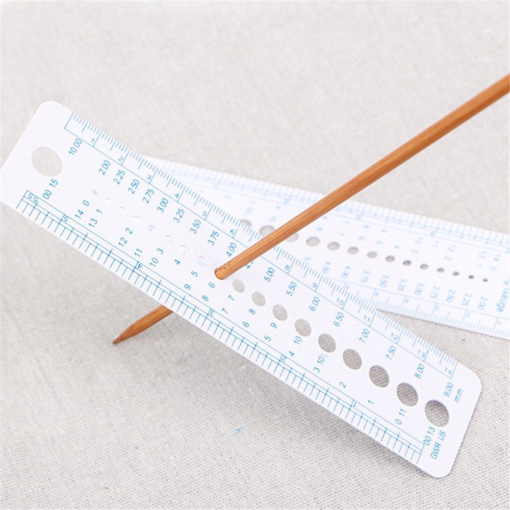 2 stk plastic lineal nål gauge tomme syning lineal lineal  cm 2-10mm sizer måle syværktøj us uk canada størrelser fleksibel