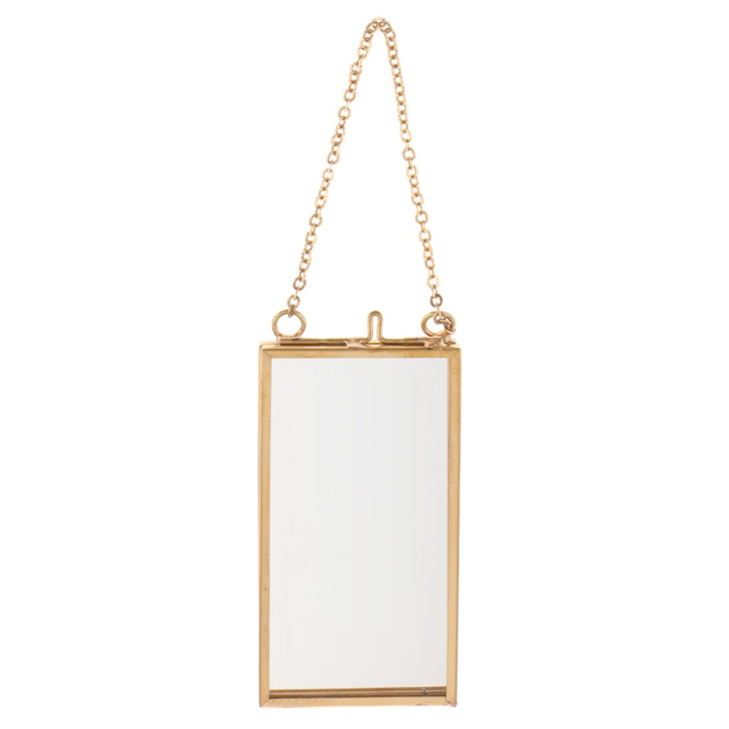 1 Piece Double Sided Glass Hanging Photo Frame Wall Frame Flower Plant Specimen Portrait Display Frame Holder: A 5x10cm