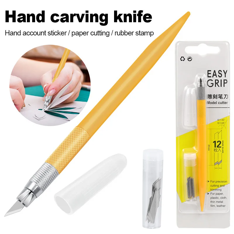 Craft Cutting Tools with Triangle Ruler 360 Degree Rotating Blade Scrapbooking Cutting Tool Art Utility Knife Pen Paper Cutter