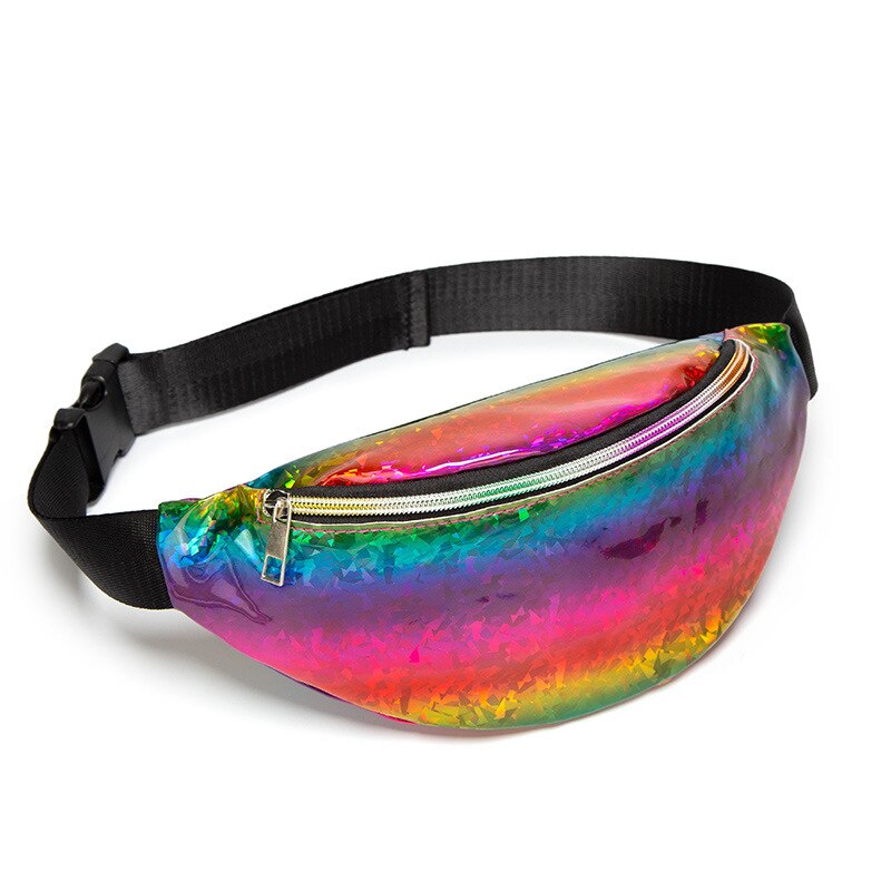 Neue Taille Tasche Regenbogen Farbe Pailletten fanny Pack Brieftasche Geldbörsen Brust Pack Frauen Mädchen Reisen praktisch Tasche: Farben Dreieck