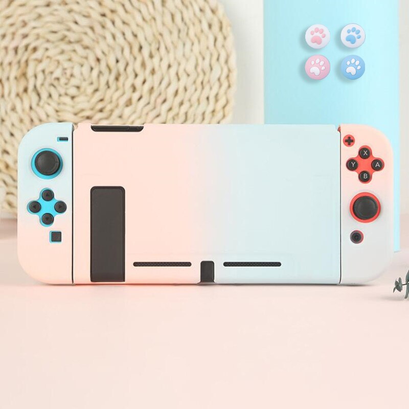 NUOVO Joycon Borsette Sfumatura di colore Custodia protettiva Duro Alloggiamento Della Copertura Completa Borsette per Nintend Interruttore Joycon Variopinta Della Copertura Posteriore: rosa blu