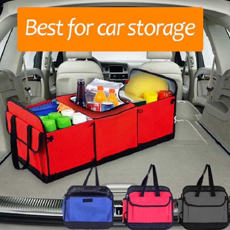 Universal Car Storage Organizer Trunk Collapsible Toys Food Storage Truck Cargo Container Bags Box Black Car Stowing Tidying