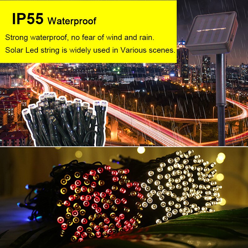 LED Solar String Light Outdoor Garden Decoration IP65 Waterproof Garland Room Decor Fairy Lights For Vegetable Garden Furniture